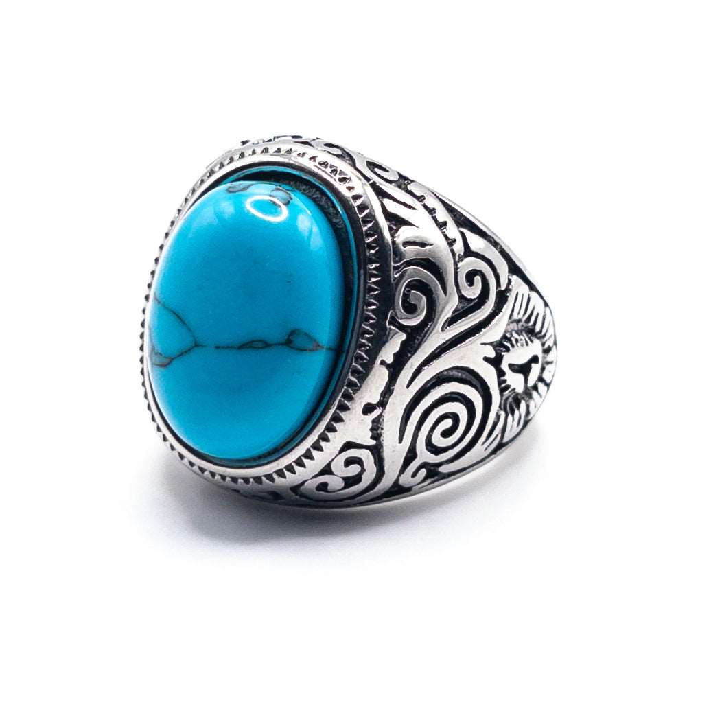 Bague Chevali re Howlite bleue Stoner Paris