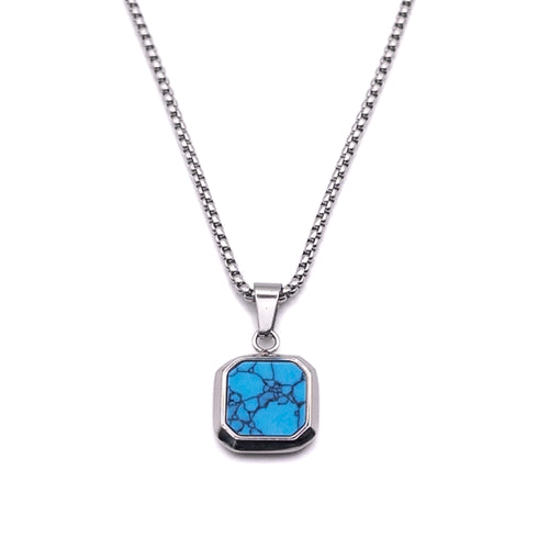 Pendentif Howlite bleue