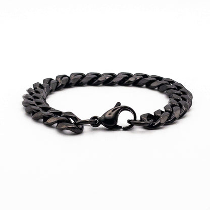 Bracelet à mailles noires 11mm - Bijoux pour Homme - Stonerparis.com