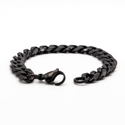 Bracelet à mailles noires 11mm - Bijoux pour Homme - Stonerparis.com