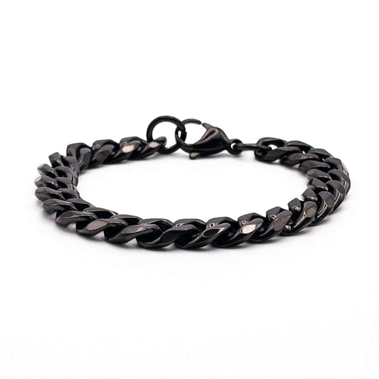 Bracelet à mailles noires 11mm - Bijoux pour Homme - Stonerparis.com