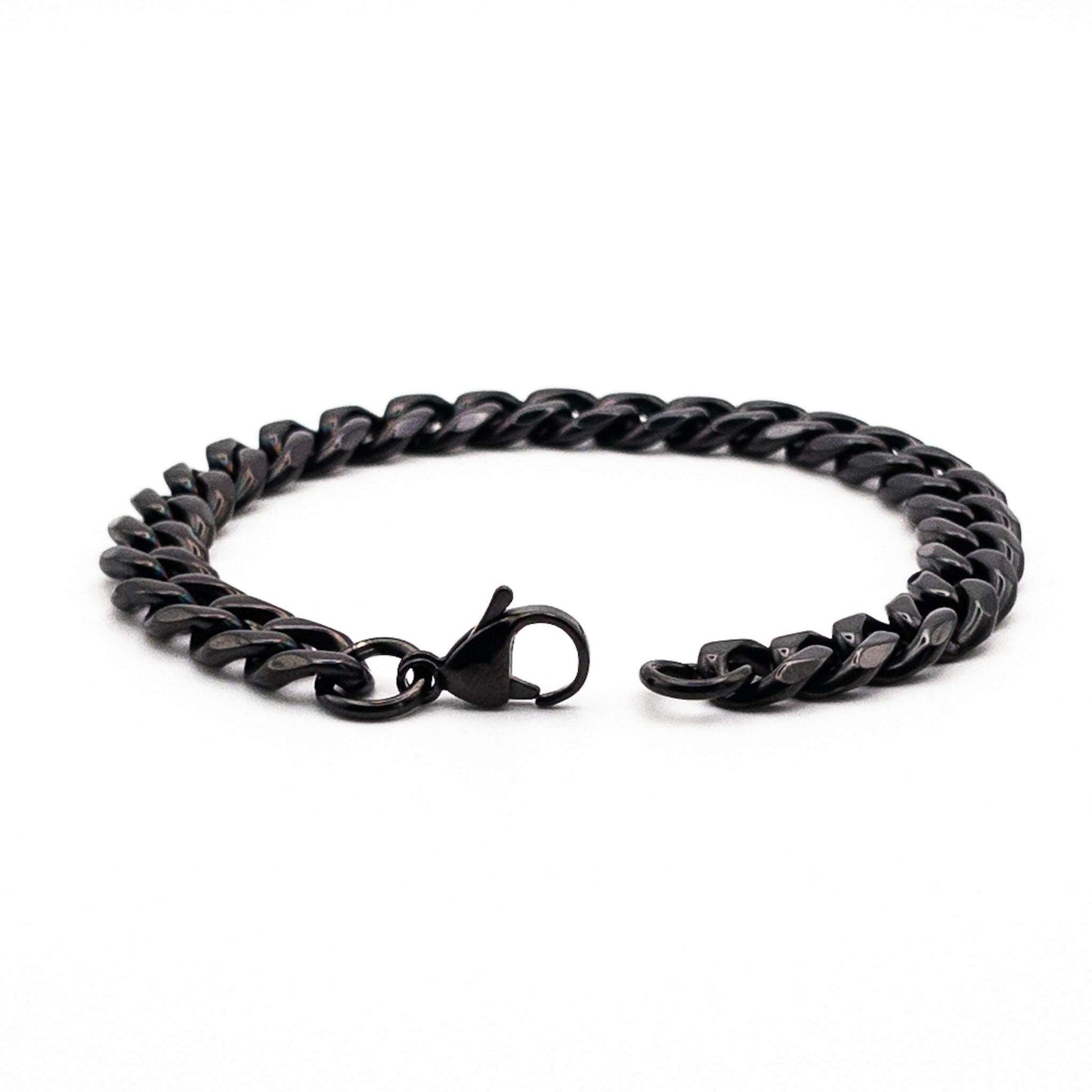 Bracelet à mailles noires 9mm - Bijoux pour Homme - Stonerparis.com