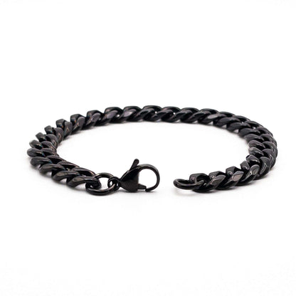 Bracelet à mailles noires 9mm - Bijoux pour Homme - Stonerparis.com