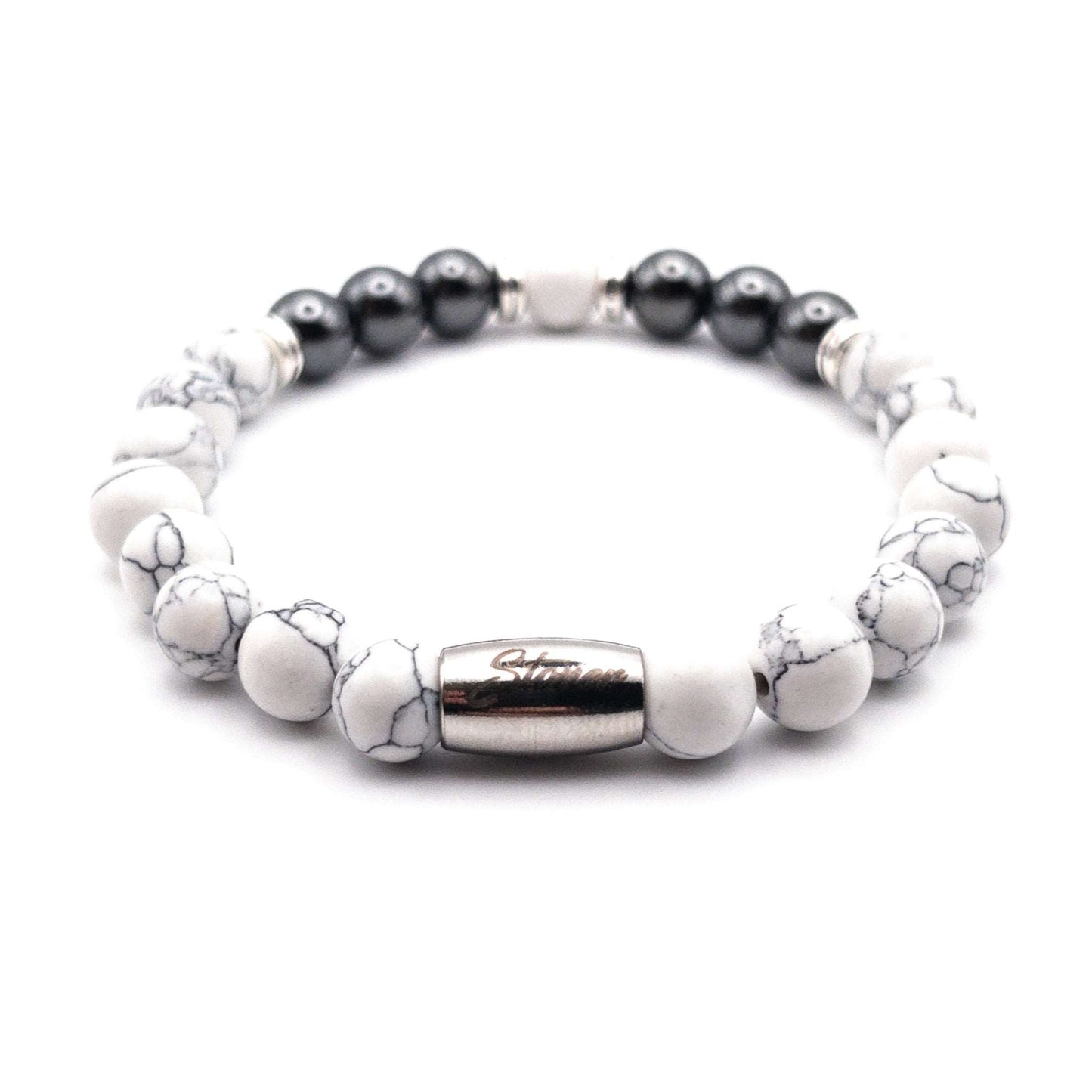 Bracelet à perles - Howlite blanche