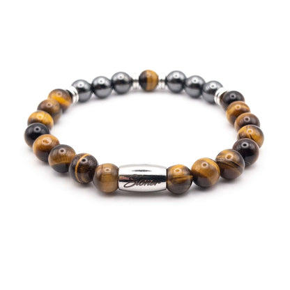 Set chevalière & bracelet - Oeil de tigre