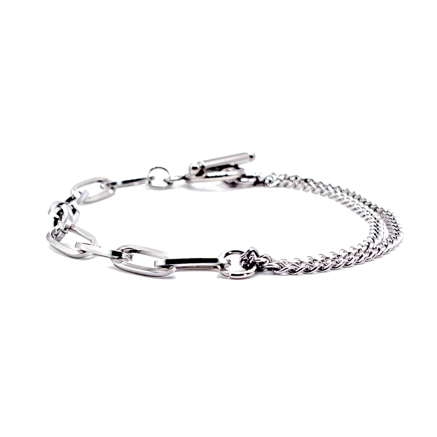 Bracelet à 2 mailles - Argenté - Bijoux pour Homme - Stonerparis.com