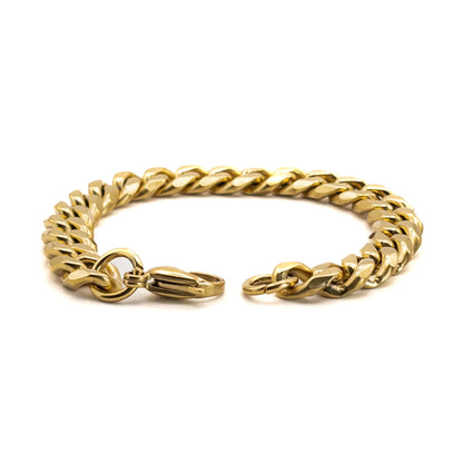 Bracelet à mailles dorées 11mm - Bijoux pour Homme - Stonerparis.com