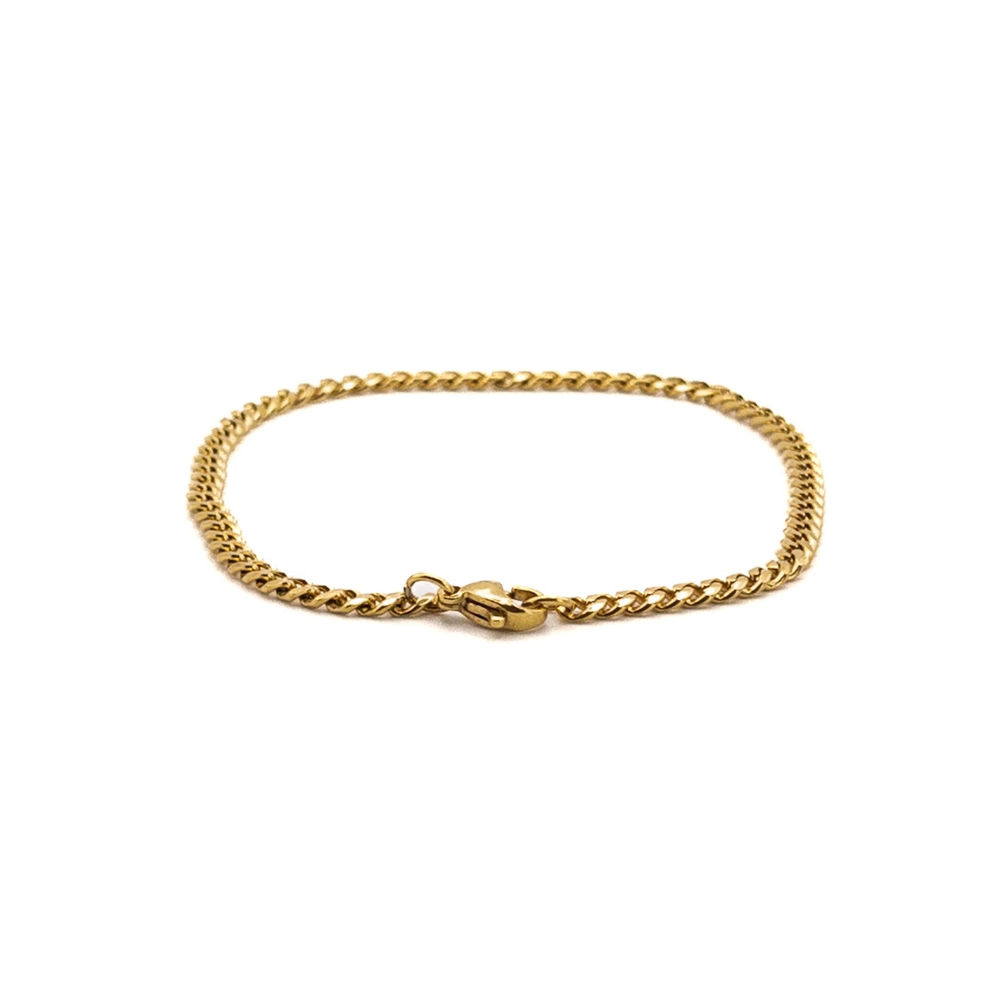 Bracelet à mailles dorées 3mm - Bijoux pour Homme - Stonerparis.com