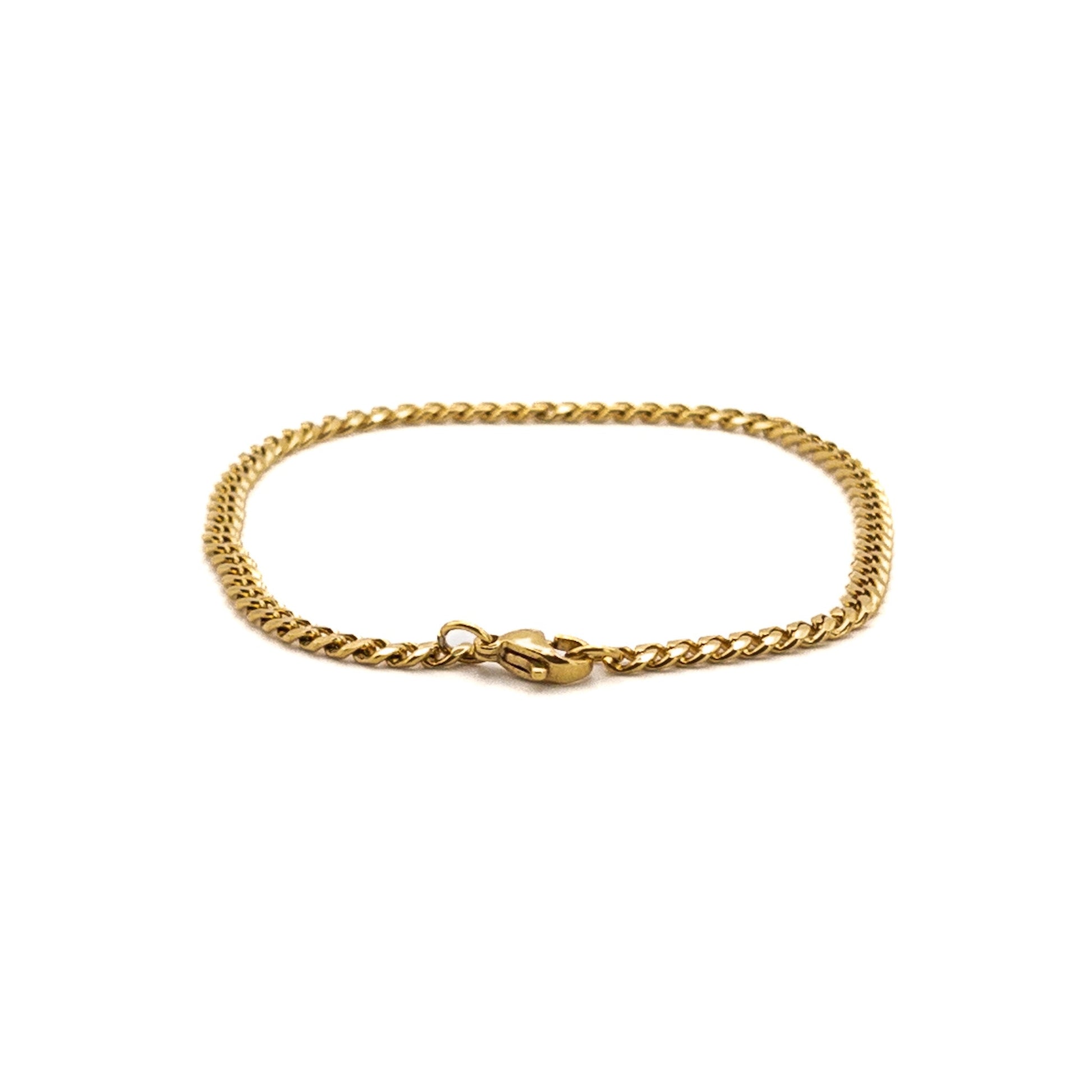 Bracelet à mailles dorées 3mm - Bijoux pour Homme - Stonerparis.com