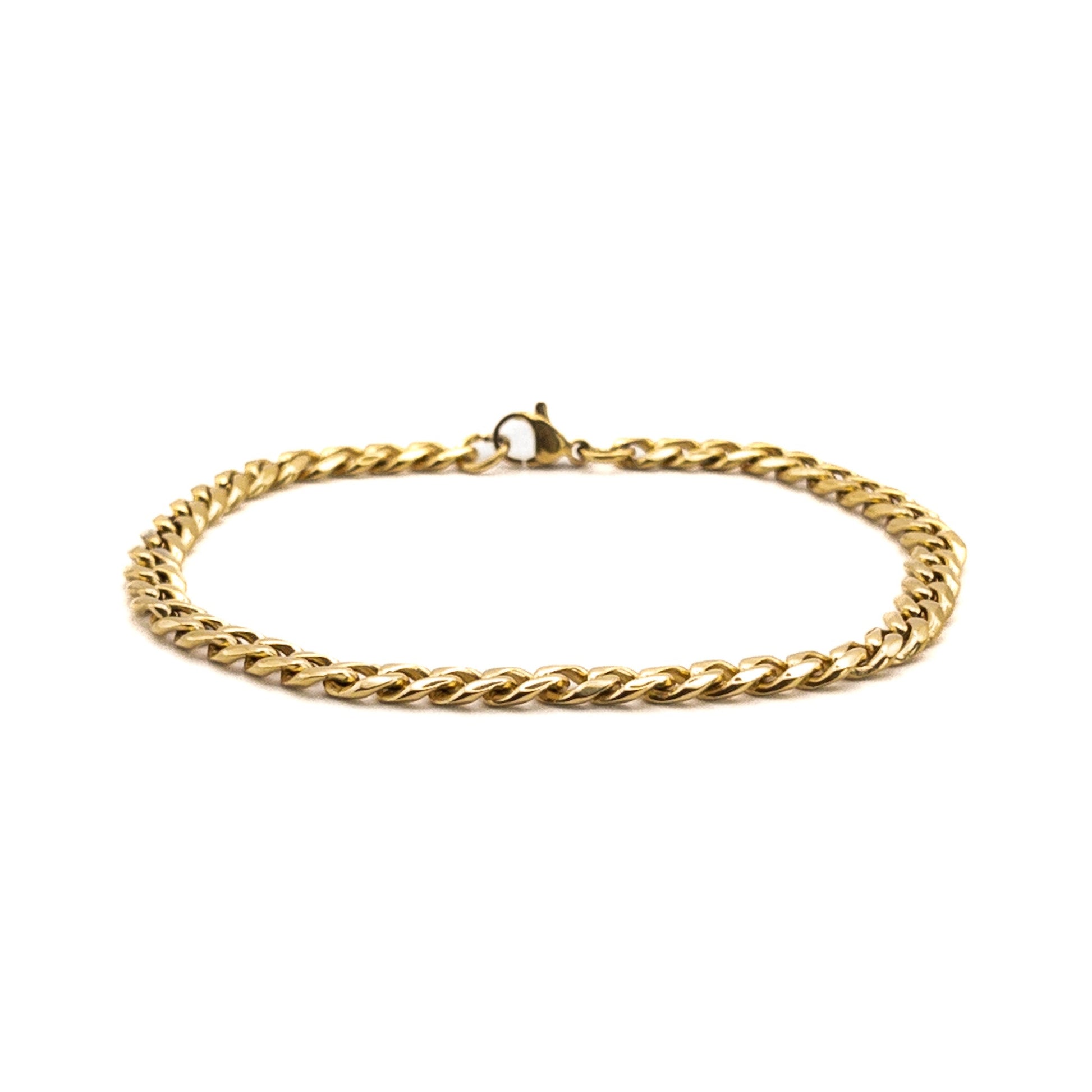 Bracelet à mailles dorées 5mm - Bijoux pour Homme - Stonerparis.com