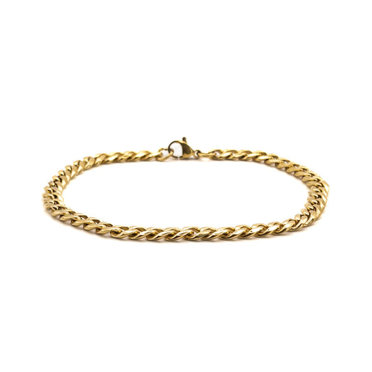 Bracelet à mailles dorées 5mm - Bijoux pour Homme - Stonerparis.com
