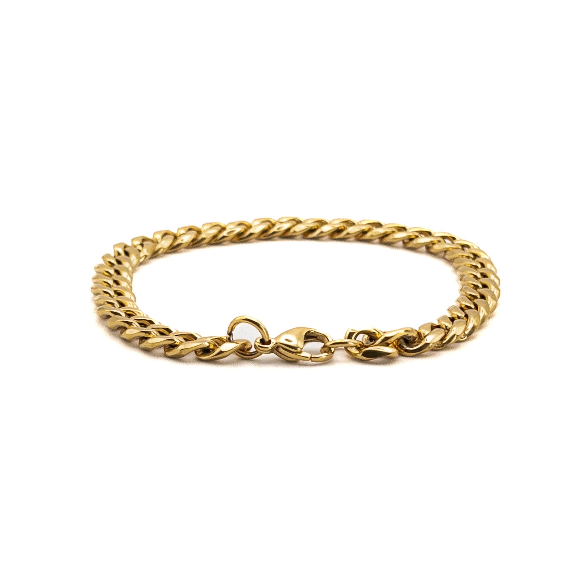 Bracelet à mailles dorées 7mm - Bijoux pour Homme - Stonerparis.com