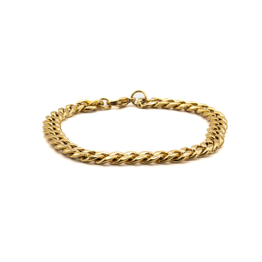 Bracelet à mailles dorées 7mm - Bijoux pour Homme - Stonerparis.com