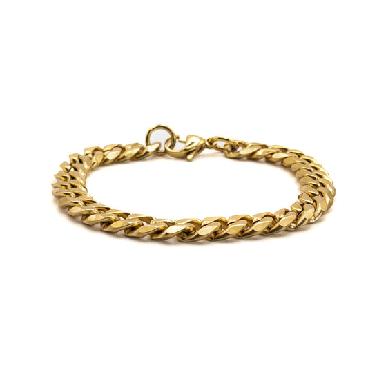 Bracelet à mailles dorées 9mm - Bijoux pour Homme - Stonerparis.com