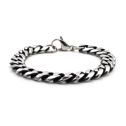 Bracelet à mailles grises 11mm - Bijoux pour Homme - Stonerparis.com