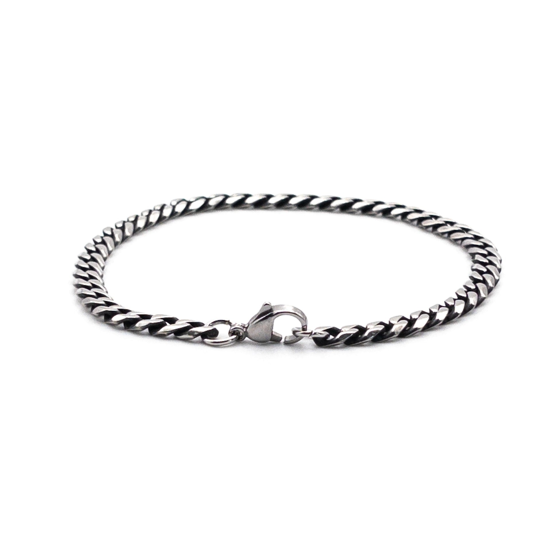 Bracelet à mailles grises 5mm - Bijoux pour Homme - Stonerparis.com