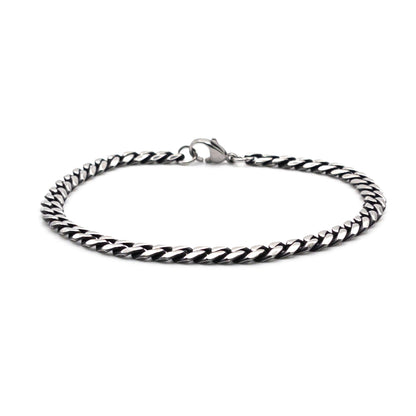 Bracelet à mailles grises 5mm - Bijoux pour Homme - Stonerparis.com