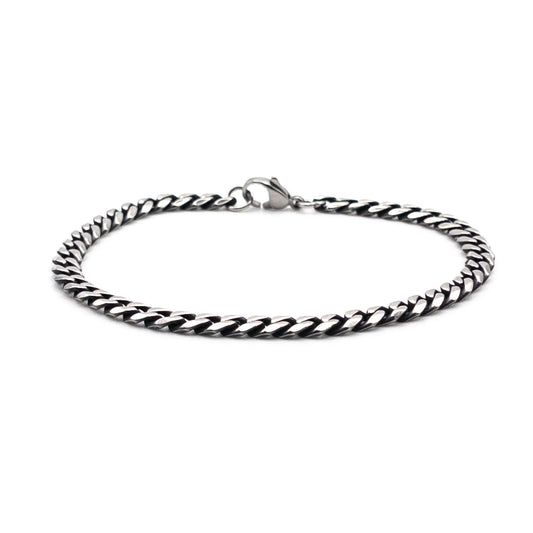 Bracelet à mailles grises 5mm - Bijoux pour Homme - Stonerparis.com