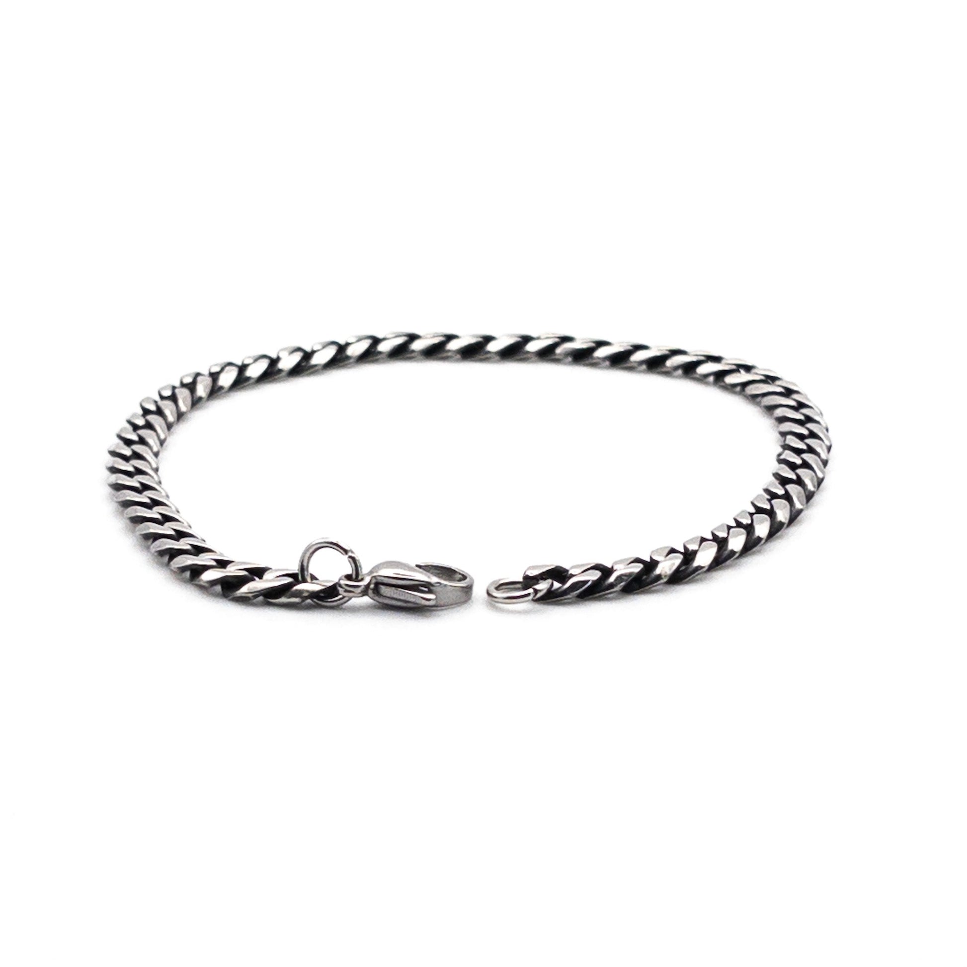 Bracelet à mailles grises 5mm - Bijoux pour Homme - Stonerparis.com