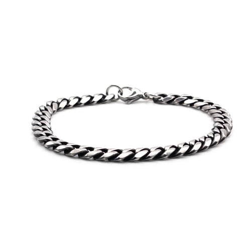 Bracelet à mailles grises 7mm - Bijoux pour Homme - Stonerparis.com