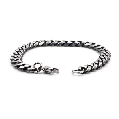 Bracelet à mailles grises 9mm - Bijoux pour Homme - Stonerparis.com