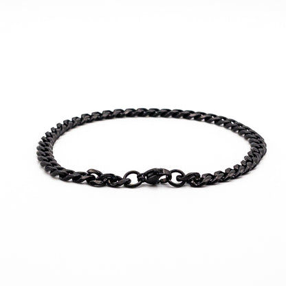 Bracelet à mailles noires 5mm - Bijoux pour Homme - Stonerparis.com