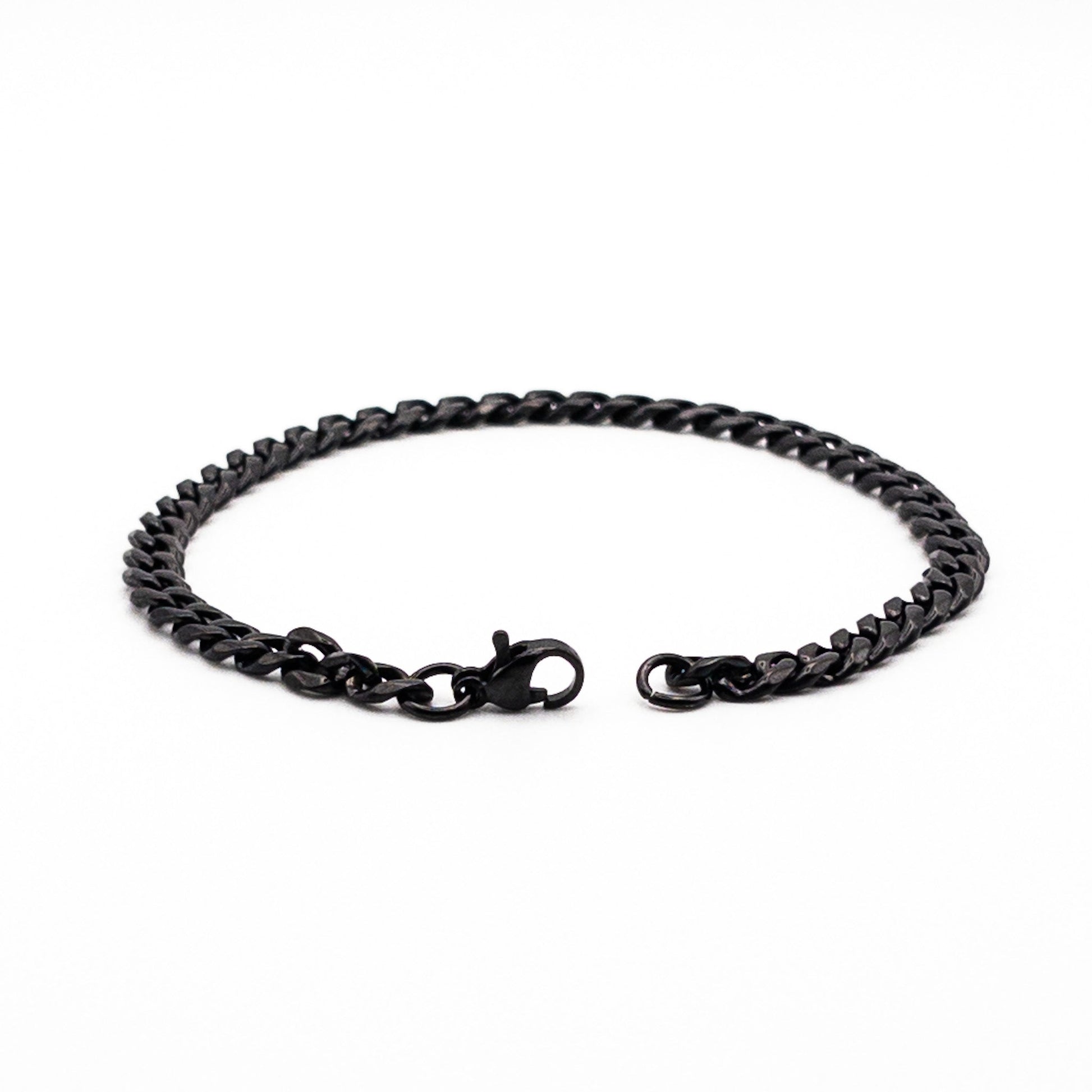 Bracelet à mailles noires 5mm - Bijoux pour Homme - Stonerparis.com