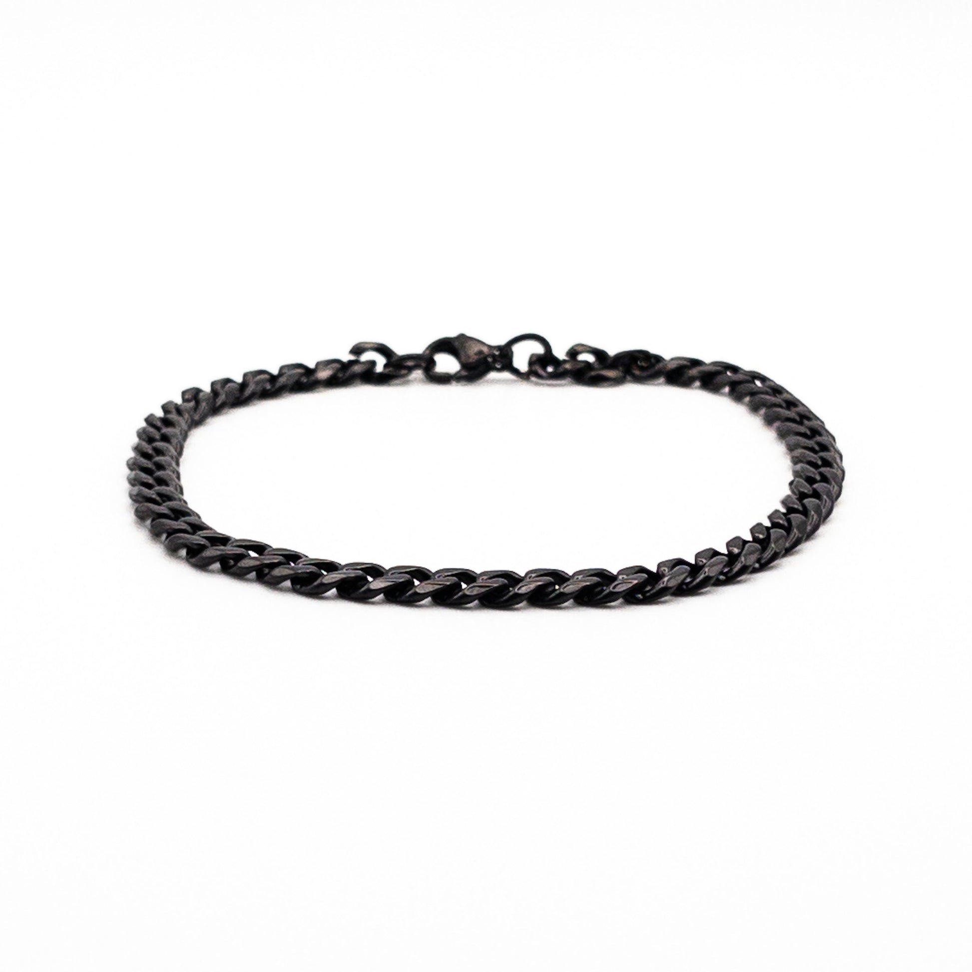 Bracelet à mailles noires 5mm - Bijoux pour Homme - Stonerparis.com