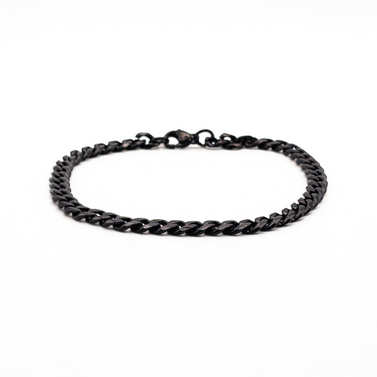 Bracelet à mailles noires 5mm - Bijoux pour Homme - Stonerparis.com