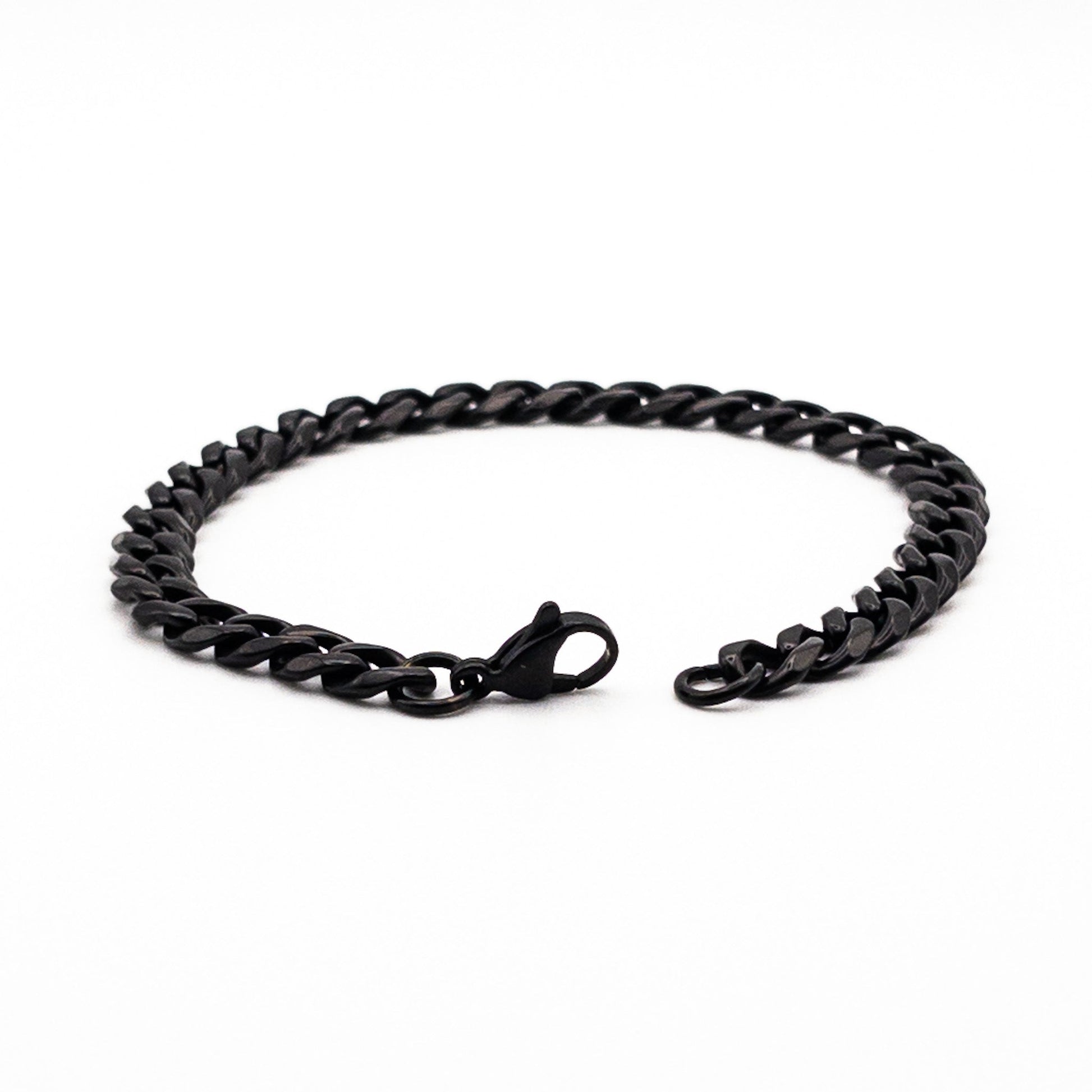 Bracelet à mailles noires 7mm - Bijoux pour Homme - Stonerparis.com