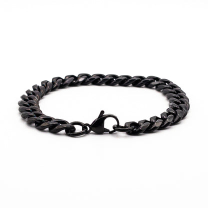 Bracelet à mailles noires 9mm - Bijoux pour Homme - Stonerparis.com