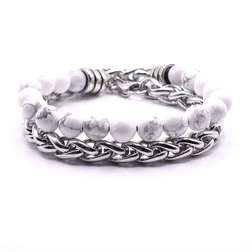 Bracelet Shen - Blanc - Bijoux pour Homme - Stonerparis.com